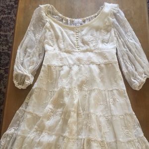 Jessica Simpson lace boho white cream dress
